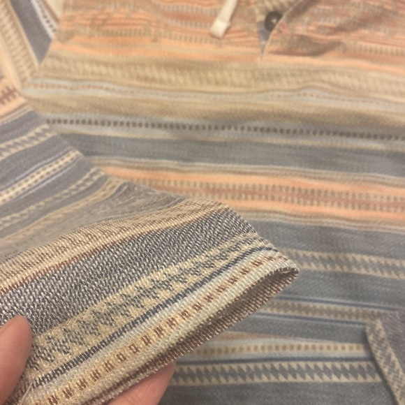 Free Planet striped pullover sweatshirt lightweight cotton club oversized - Picture 6 of 7